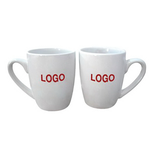 Custom Logo Ceramic Coffee Mug Cup With C Handle 12oz