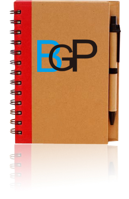  Custom Promotional Recycled Spiral Notebook With Pen