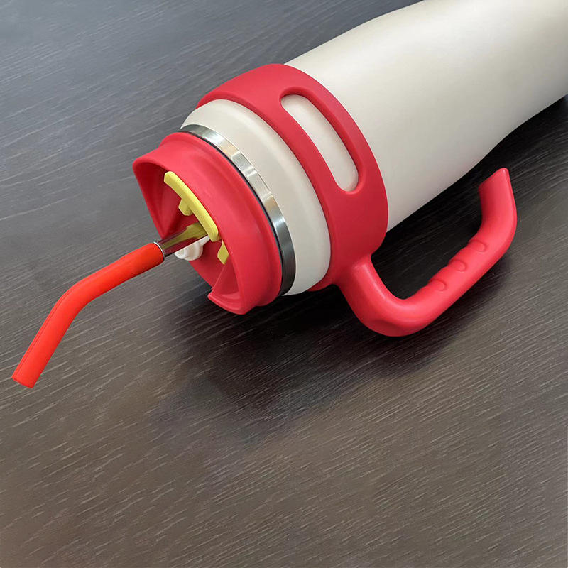 40oz Stainless Steel Travel Tumbler with Handle, Lid and Straw, Large Capacity Insulated Water Bottle, Thermal Travel Coffee Mug