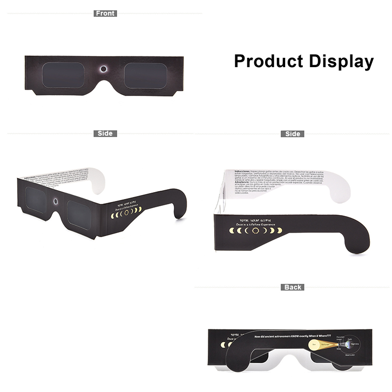 Stylish, Lightweight and Safe Solar Eclipse Glasses CE-Approved and ISO-Certified Safe Shades for Direct Solar Eclipse Viewing