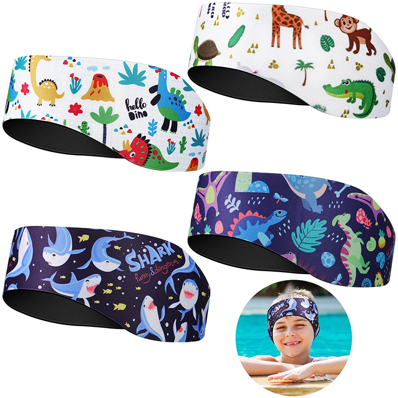 Neoprene Waterproof Swimming Headband for Ear Protection Bands Adjustable Swim Headband for Kids Adults Surfing Bathing Kayaking