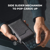 RFID Blocking Pop-Up Tracker Tag Wallet Credit Card Holder 5 Card Capacity, ID Window, Cash Slot, Air Apple tag Holder