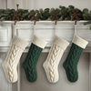 Surprise 18 Inches Knitted Christmas Stockings Hanging Sock for Holiday Christmas Family Decoration Gift Party Favor