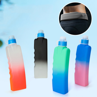 Arc Shape Water Bottle for Running Hydration Belt or Fanny Packs Flat Curved Gradient Bottle for Sports, Walking, Hiking, Cycling