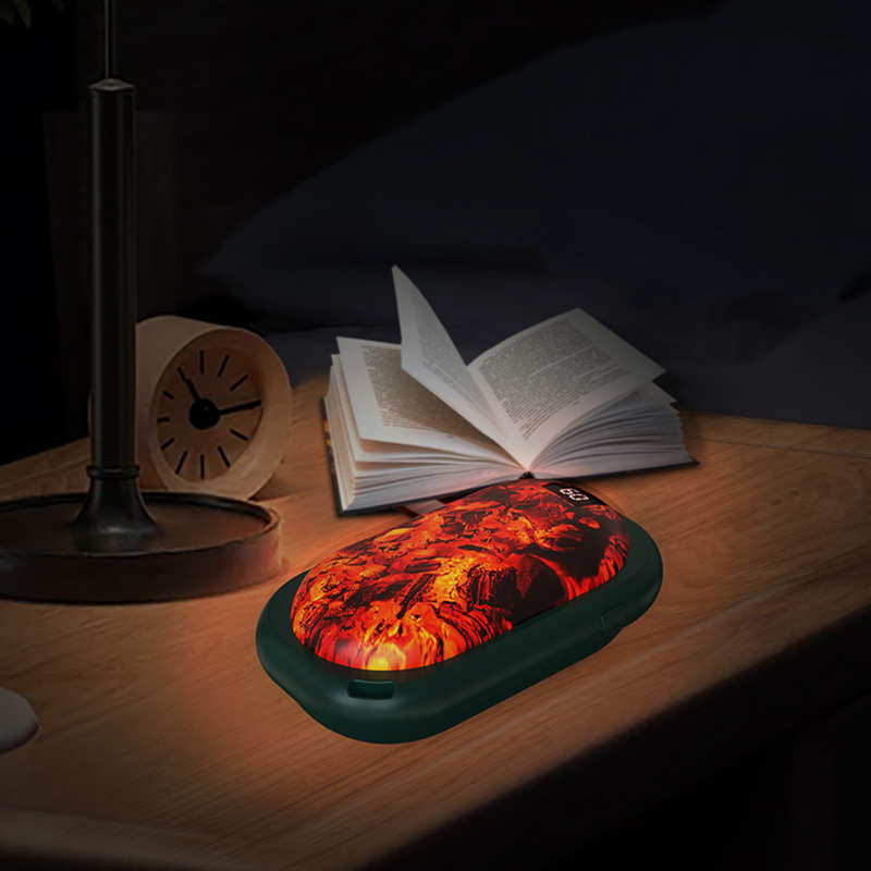 Charcoal Fire Atmosphere Lamp Hand Warmer W/ Built-in Power Bank