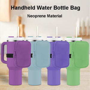 Handheld Water Bottle Pouch For Stanley Tumbler Small Stuff Sleeve Bag for water Bottle Tumbler, Gym Running Water Bottle Pouch