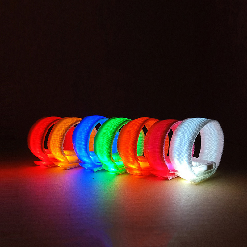 Light Up LED Armbands for Running - Glow in The Dark Safety Running Gear LED Bracelet Flashing LED Sports Wristbands