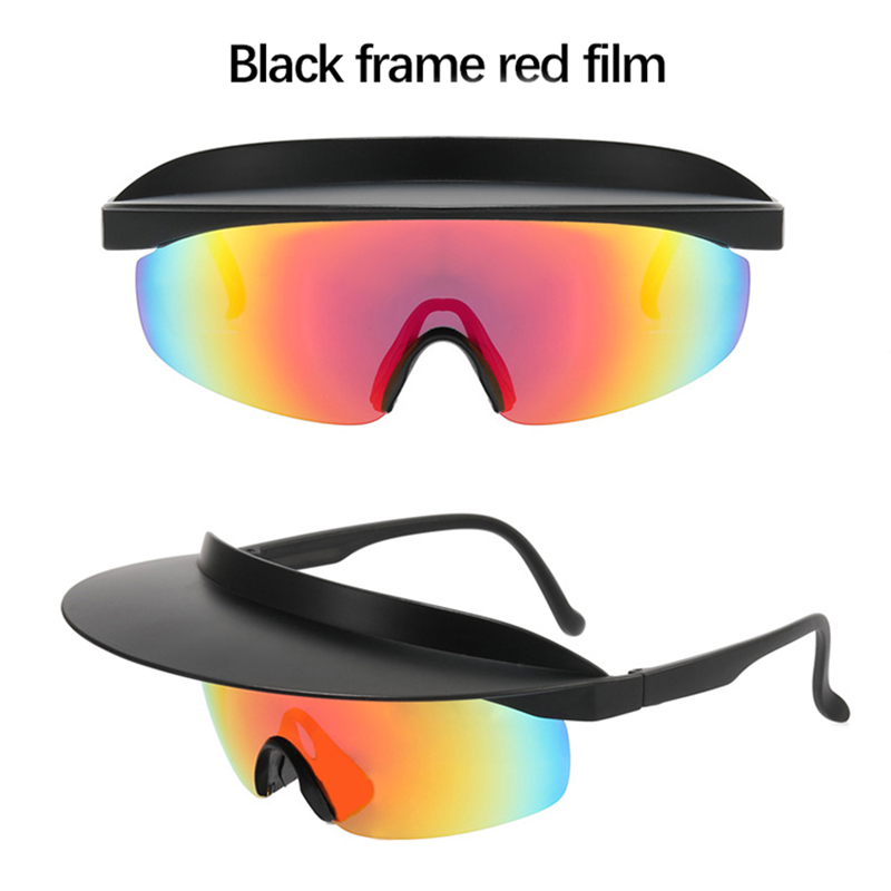 Cycling Sports Visor Sunglasses for Men and Women, Premium Colorful Hat Sunglasses for Traveling Cycling Driving Fishing