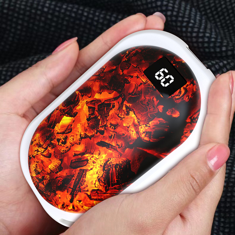 Charcoal Fire Atmosphere Lamp Hand Warmer W/ Built-in Power Bank