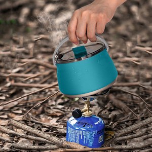 Portable Silicone Travel Kettle Water Boiler Warmer 1L Silicone Collapsible Camping Kettle With Lid for Open Fire