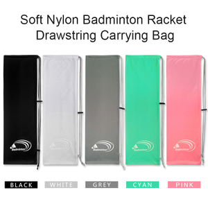 Soft and Lightweight Nylon Badminton Racket Drawstring Pouch Velvet Lining Tennis Racket Carrying Bag