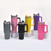 40oz Tumbler with Handle and Straw Lid, 100% Leak-proof Travel Mug, Double-wall Stainless Steel Insulated Cup For Beverages