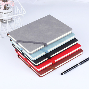 Premium PU Notebook With Corner Elastic Strap Closure and Ribbon Bookmark