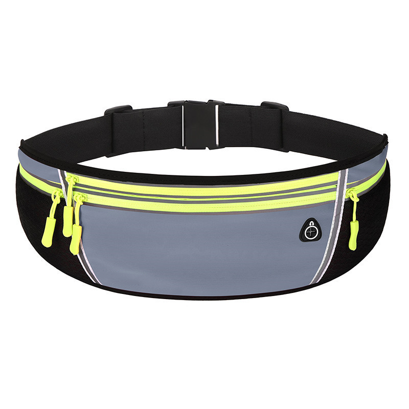 Large Capacity Sports Fanny Pack With Headphone Hole, Running Belt With 4 Zipper Pockets, for Running, Cycling, Hiking, Travel