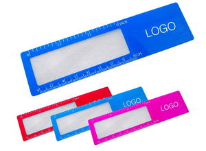 Printed Bookmarker Magnifier With Ruler