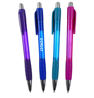 Color Plastic Ballpoint Pen With Grip