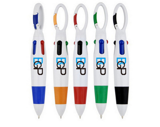 Four Color Ink Clip Ballpoint Pen