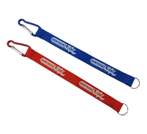 Promotional Carabiner Keychain with Woven Lanyard