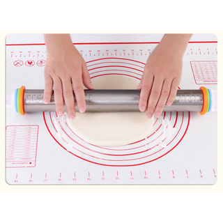 Silicone Pastry Mat Non Slip with Measurement Non-Stick Mat for Fondant, Rolling Dough, Pie Crust, Pizza and Cookies