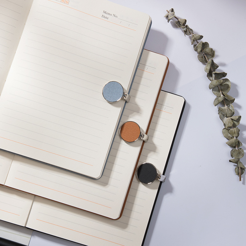 Business Premium Buckle Notebook Executive Journal for Leather Cover Office Journal Notebook