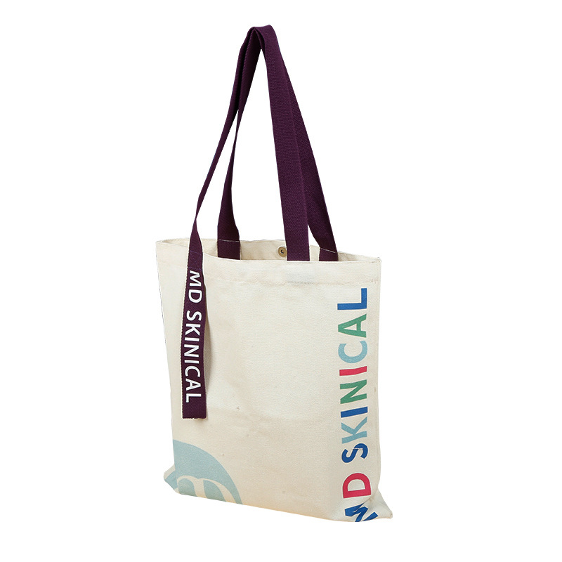 Reusable Heavy-duty Two-tone 12oz Canvas Shopping Tote Bag