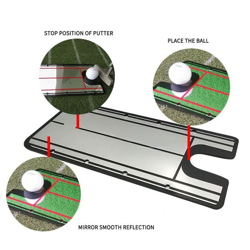 Mirror Golf Putting Trainer -- 12" x 5.75" Acrylic Alignment Tool