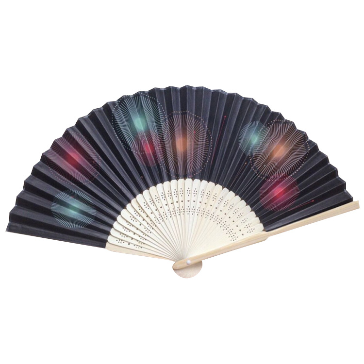 Paper Folding Hand Fan With Bamboo, Chinese Bamboo Paper Fans