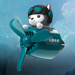 Husky Car Perfume Small Aircraft Hakko Bear Air Outlet Interior Decoration Ornaments Fan Fragrance Car Perfume