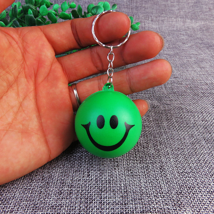 Round Stress Ball Keychain