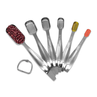 6 Piece Stainless Steel Measuring Spoons Cups