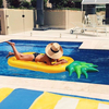 Inflatable Pool Float Pineapple Float Lounge for Adults Giant Pool Raft Slide Swimming