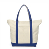 Two-Tone 12Oz Canvas Shopping Tote Bag with Front Pocket, Reusable Grocery Tote Bags