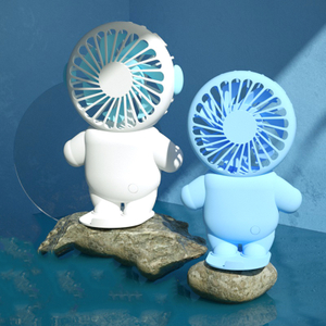 Astronaut Mini Fan Small Portable Handheld Fan with Phone Stand, USB Rechargeable Fan with 3 Speeds