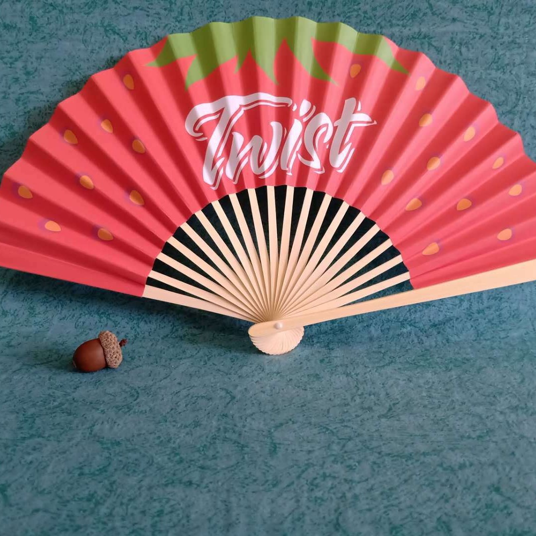 Paper Folding Hand Fan With Bamboo, Chinese Bamboo Paper Fans