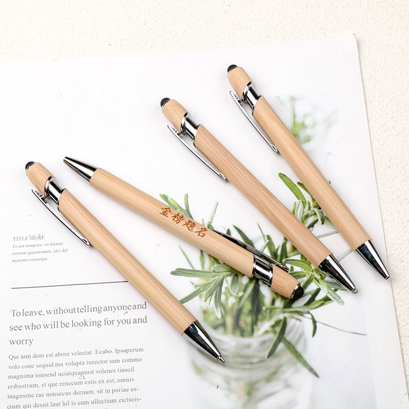 Bamboo Retractable Ballpoint Pen