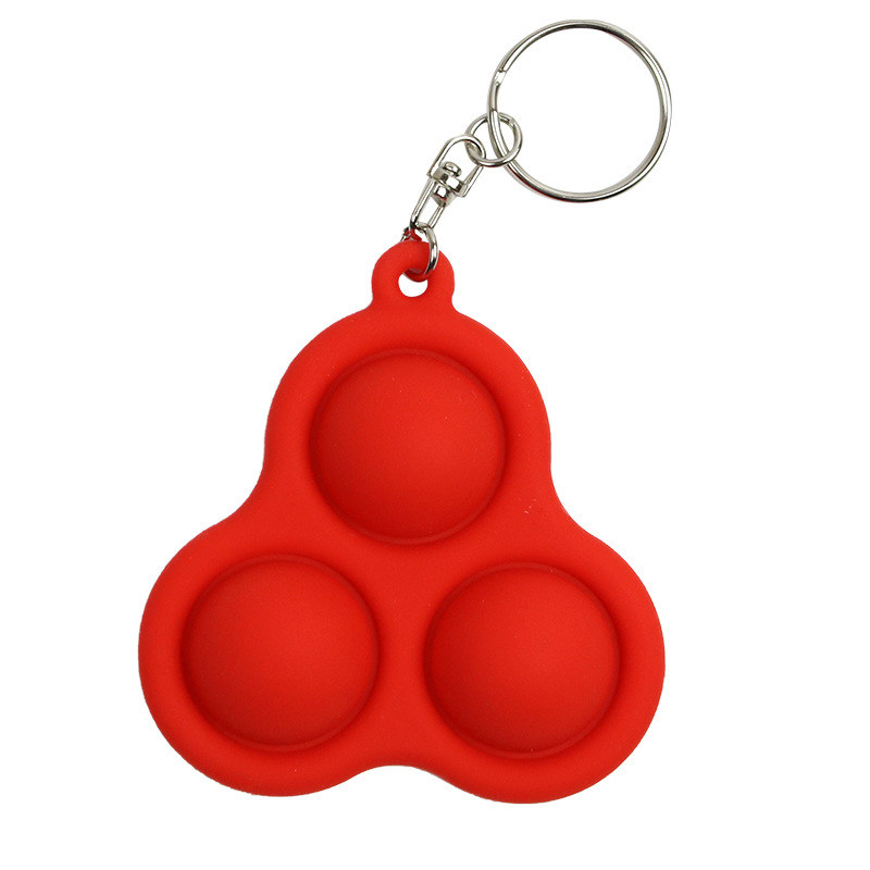 Triangular Silicone Push Pop Bubble Key Chain