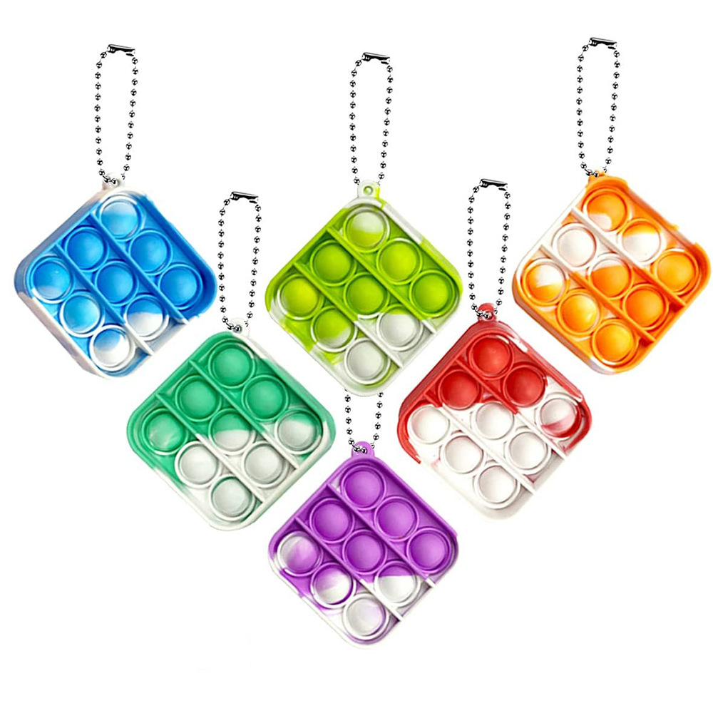 Push Pop Bubble Fidget Toy Keychain