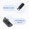 Windproof Flameless USB Rechargeable Arc Lighter with Safety Lock for Candle BBQ Camping Fireworks