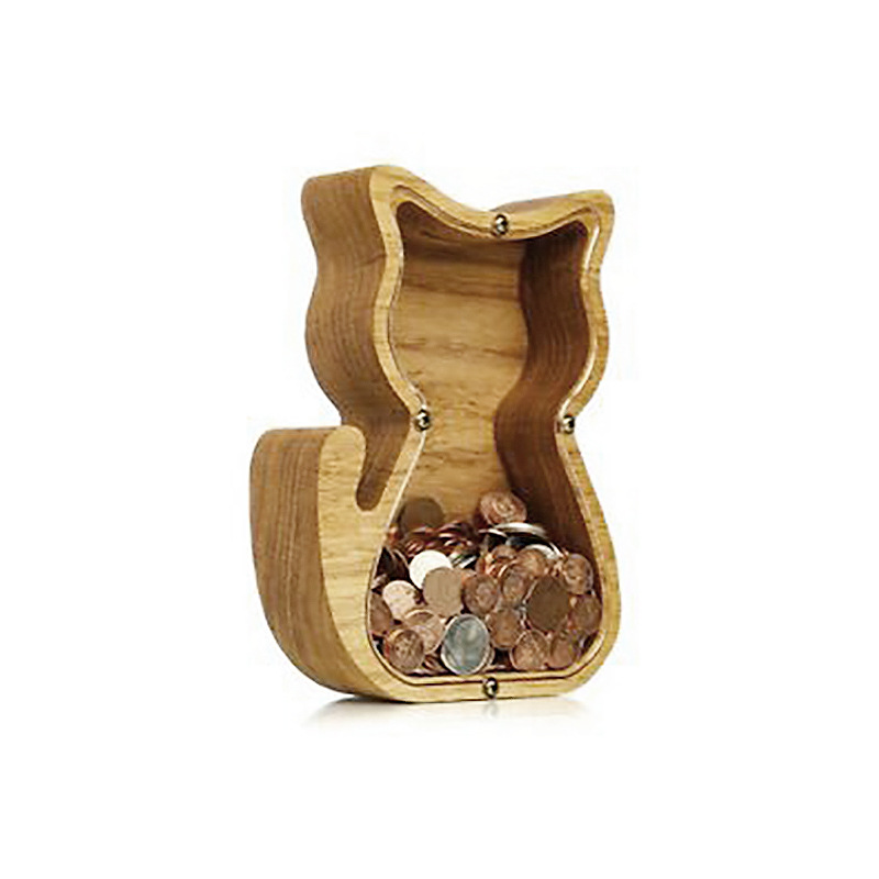 Wooden Alphabet Piggy Bank Personalized Alphabet Coin Bank Deposit Box