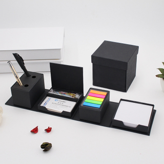 Executive Desk Organizer Box Memo Pad Sticky Note Holder