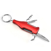 Beer Bottle Shape Stainless Steel Compact Multifunctional Tool Keychain With Wine Opener, Beer Opener, Nail File, Knife & Key Ring