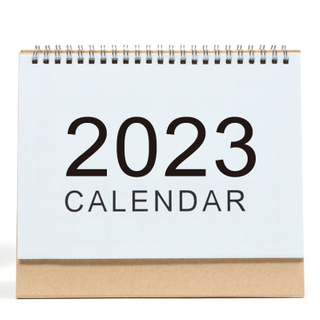 Perpetual Calendar Wooden Frame Vintage Retro Style Desk Calendar Standing Flip 2023 Calendar