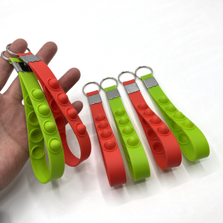 Silicone Wristband with Pop Keychain