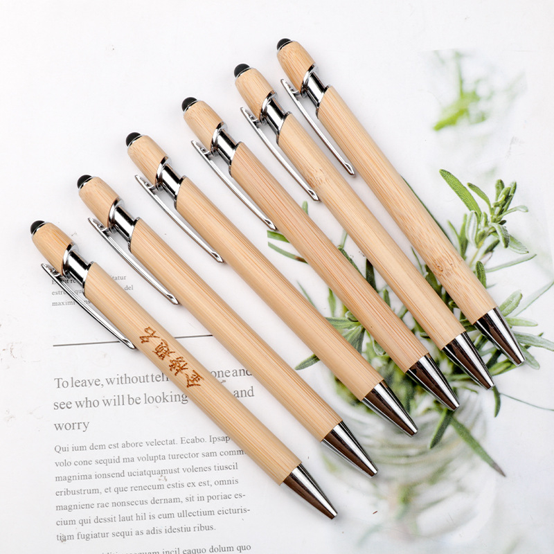 Bamboo Retractable Ballpoint Pen