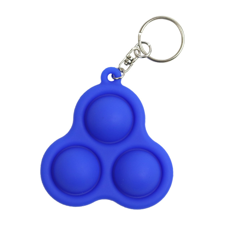 Triangular Silicone Push Pop Bubble Key Chain