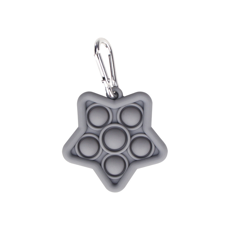 Star Shape Silicone Push Pop Bubble Key Chain