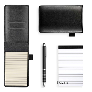 Mini Pocket PU Notebook with Metal Pen