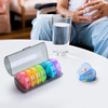 Daily Pill Organizer Weekly AM PM Pill Box Round Medicine Organizer 7 Day Pill Container