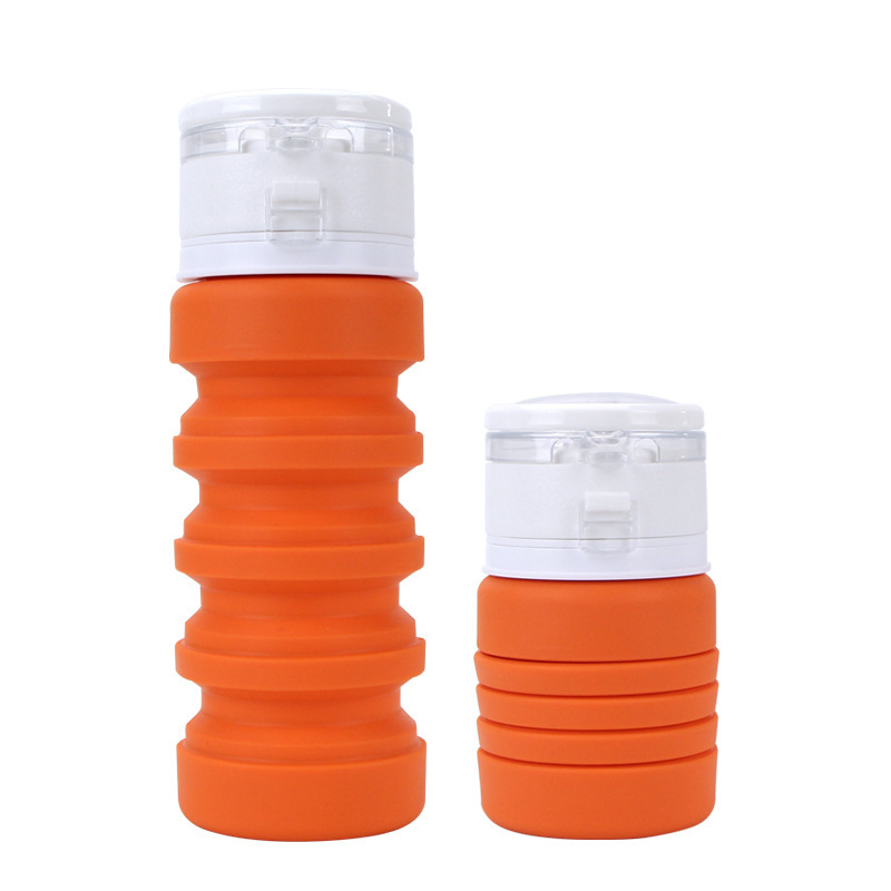 Collapsible Water Bottle Reusable Leakproof Silicone Foldable BPA Free for Travel Gym Sports Outdoor