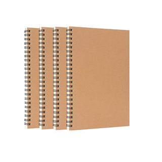 A5 Spiral Notebook Kraft Cover Ruled Journals Notebooks Lined Journal Notebook 32 Sheets for Student Office School Supplies 